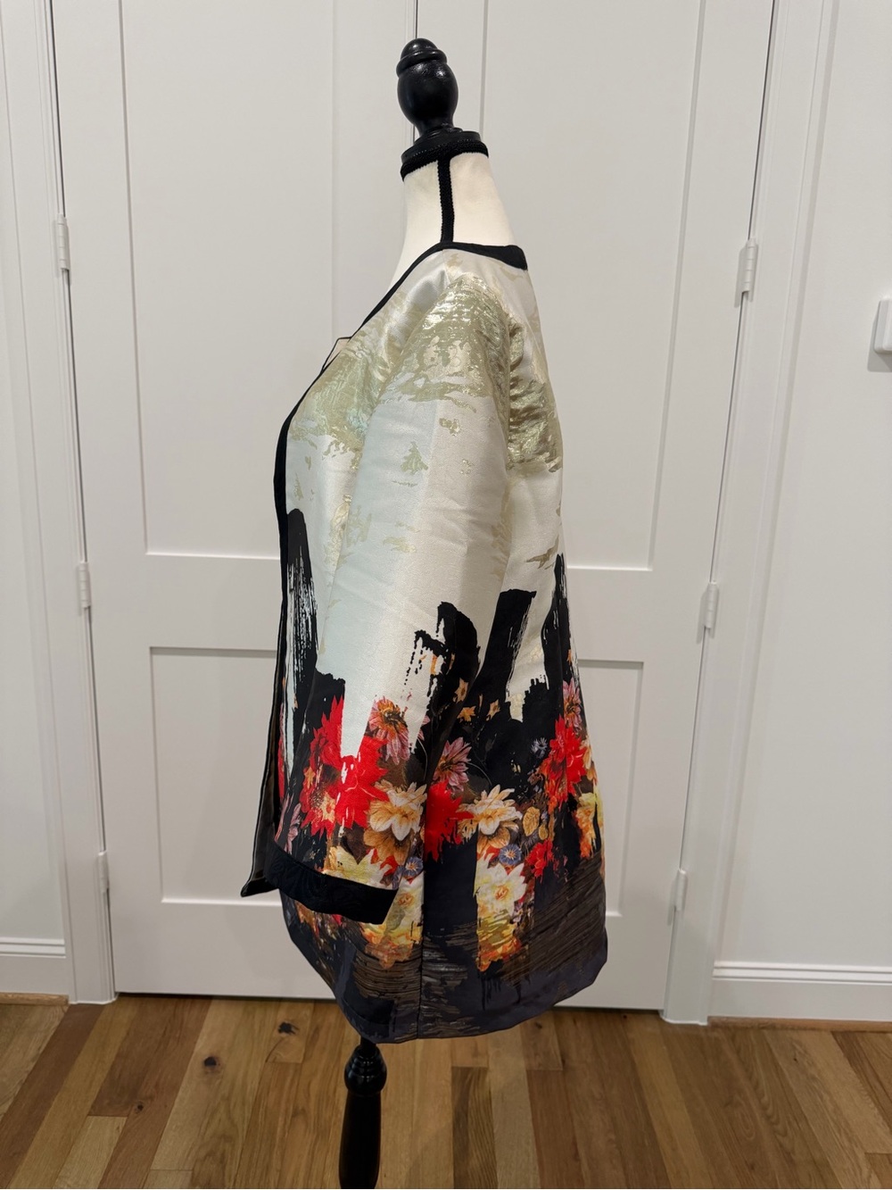 Berek Floral Brushstroke Open-Front Jacket | Size 1XL - Picture 7 of 14